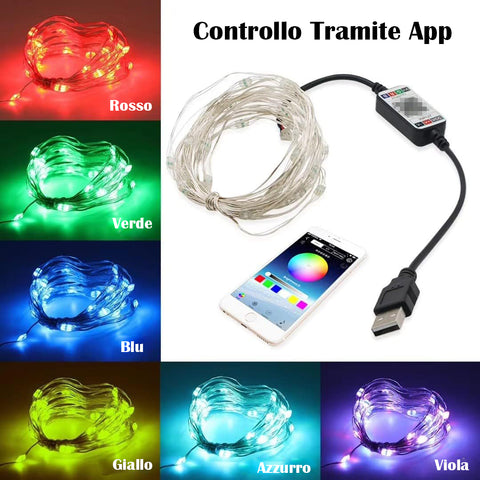 LED Christmas tree lights 10 meters, LED bedroom tik tok lights, LED gaming room