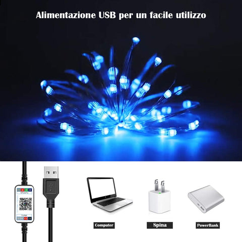 LED Christmas tree lights 10 meters, LED bedroom tik tok lights, LED gaming room