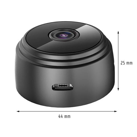 A9 Mini 1080p kabellose WLAN-Videokamera mit wiederaufladbarem Akku, Bewegungserkennung, Nachtsicht, magnetisch, MicroSD-Steckplatz bis zu 64 GB