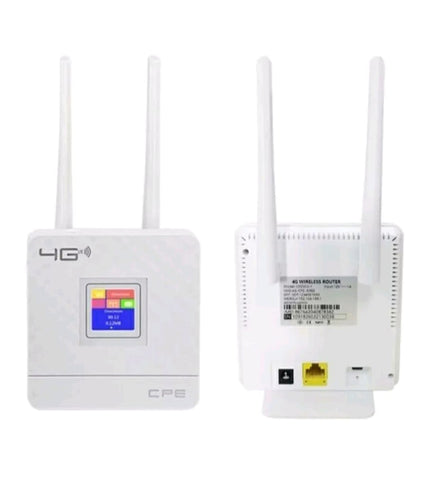 Modem WiFi Router Wireless LTE Home 3G 4G 2 Antenne Esterne, CPE con Porta RJ45 e Slot per Scheda SIM Spina UE