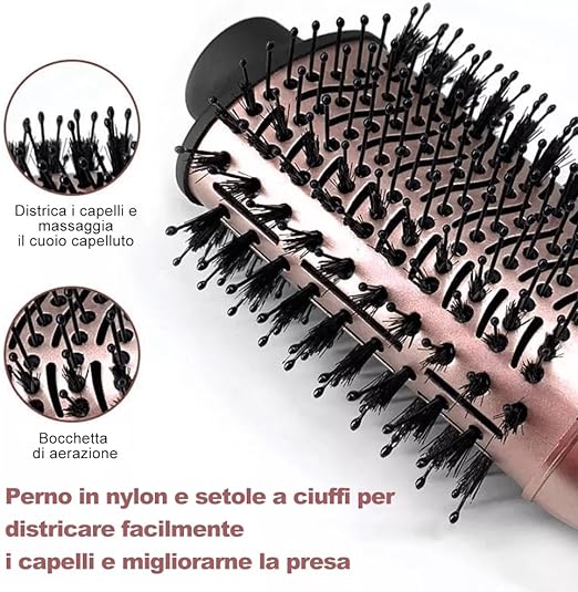 3 in 1 hairdryer brush, dries, straightens and volumizes hair