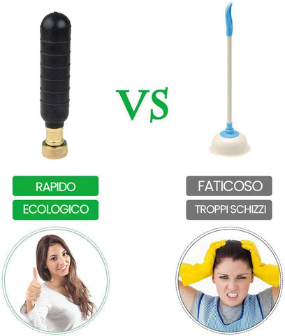 Sturatore Experto® - Ecological high pressure drain cleaner, easy and fast, for sinks, tubs, toilets, tubs, gutters, drains (32-80mm)