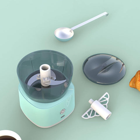 Mini tritatutto elettrico, tritatutto alimentare, mini robot da cucina, miscelatore alimentare portatile, macchina per la macinazione di carne senza fili per schiacciacarne