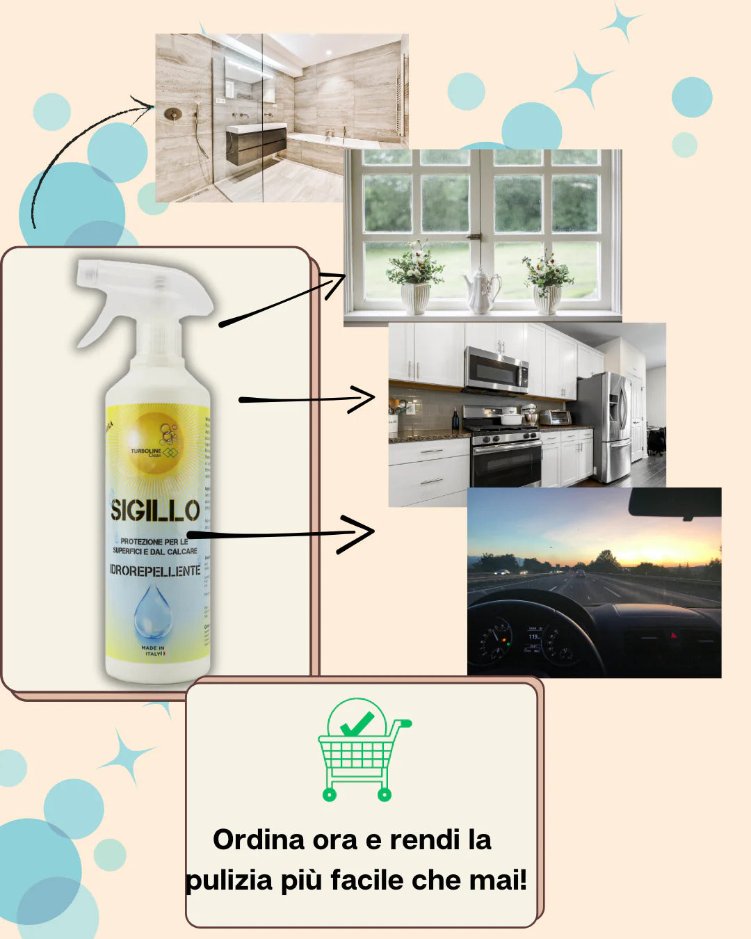Sigillo idrorepellente - per proteggere le superfici da calcare, muffa e per ritardare lo sporco (Copia)