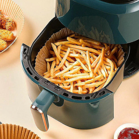 Airfryer-Backpapier, 100 Stück für Heißluftfritteuse und Backofen 