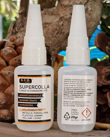 SuperColla Cek Store 40gr (Packung mit 2 Flaschen à 20gr), Sekundenkleber klebt alles, Cyanacrylatkleber