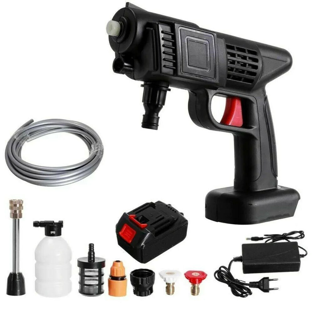 Portable Cordless Pressure Washer Gun with Accessories, 2 Rechargeable Batteries, Pressure Washer for Car Wash, Garden, Stairs, Swimming Pool, Outdoor Furniture