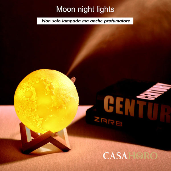 Profumatore Ambiente Luna a Led ✦ Lampada da comodino ✦ Atmosfera magi –  CekStore