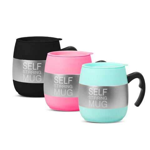 Black thermal self-stirring cup